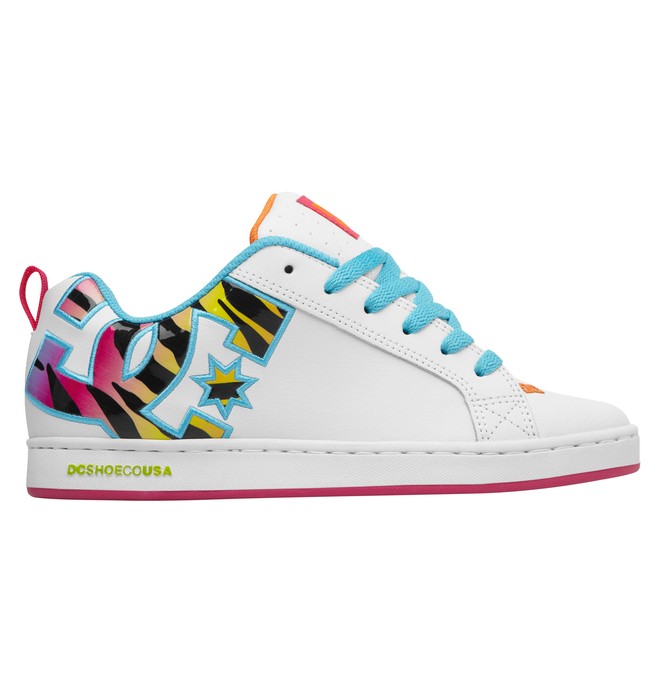 dcshoes, Women's Court Graffik SE Shoes, WHITE/BLUE ATOLL (tba) 0 Women's Court Graffik SE Shoes Blue 301043 DC Shoes