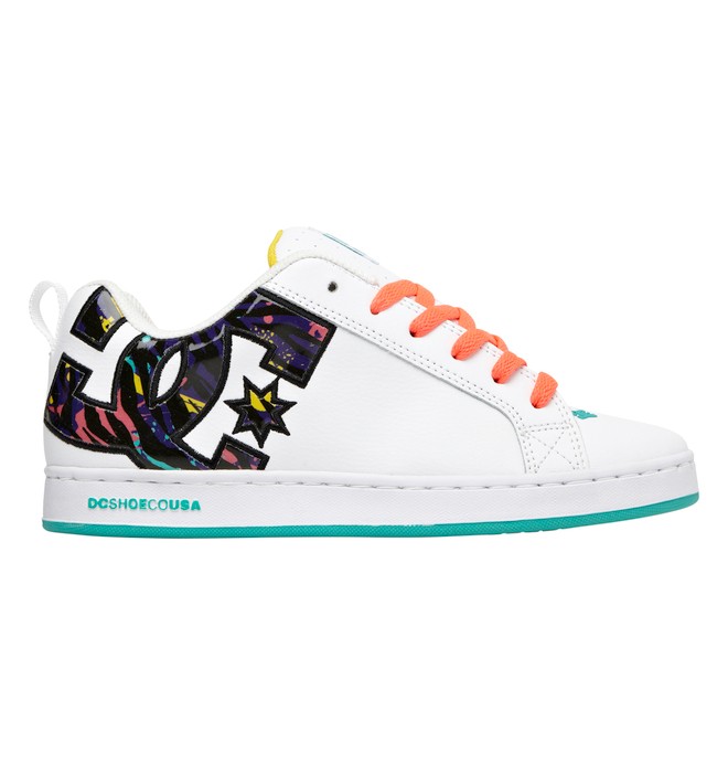 dcshoes, Women's Court Graffik SE Shoes, BLACK/HOT CORAL (kho) 0 Women's Court Graffik SE Shoes Black 301043 DC Shoes
