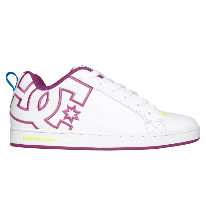 dcshoes, Women's Court Graffik SE Shoes, WHITE/SILVER SPARKLE (wkl) 0 Women's Court Graffik SE Shoes White 301043 DC Shoes