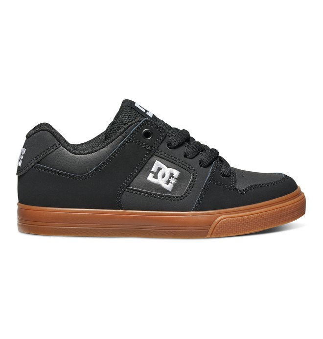 dcshoes, Boy's 4-7 Pure Shoes, BLACK W/GUM (bgm) 0 Boy's 4-7 Pure Shoes Black 301069A DC Shoes