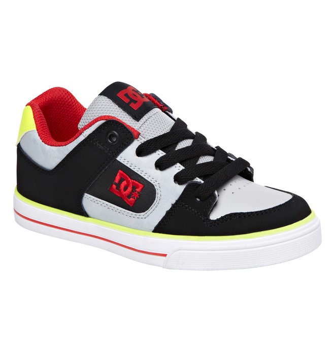 dcshoes, Boy's 4-7 Pure Shoes, GREY/RED (grf) 0 Boy's 4-7 Pure Shoes Grey 301069A DC Shoes