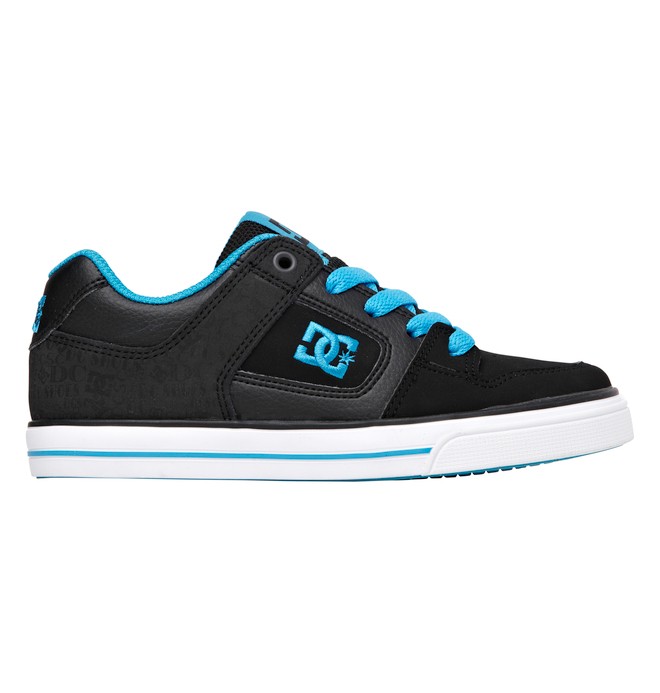 dcshoes, Boy's 4-7 Pure Shoes, BLACK/AEGEAN (lag) 0 Boy's 4-7 Pure Shoes Black 301069A DC Shoes