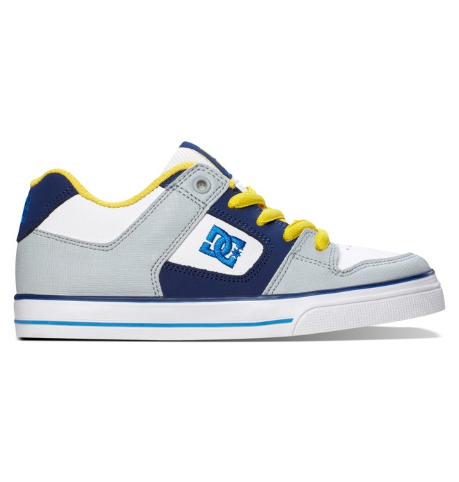 dcshoes, Boy's 4-7 Pure Shoes, WHITE/GREY/BLUE (xwsb) 0 Boy's 4-7 Pure Shoes White 301069A DC Shoes