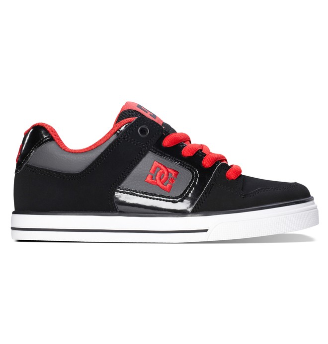 dcshoes, Boy's 8-16 Pure Shoes, BLACK/WHITE/TRUE RED (bwu) 0 Boy's 8-16 Pure Shoes Black 301069B DC Shoes