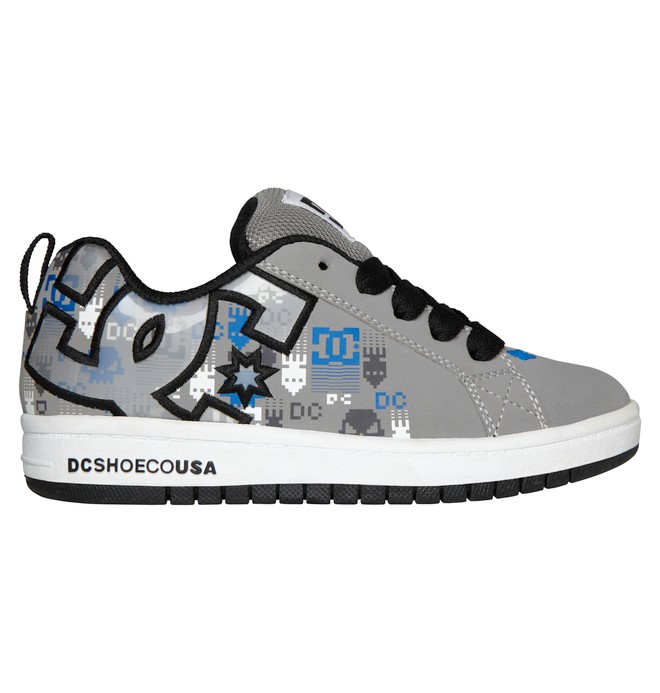 dcshoes, Kid's 4-7 Court Graffik SE Shoes, BATTLESHIP/BLUE ATOLL (bia) 0 Kid's 4-7 Court Graffik SE Shoes Blue 301131A DC Shoes