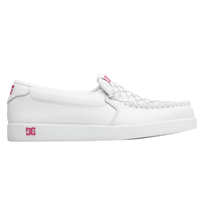 dcshoes, Women's Villain Shoes, WHITE/CRAZY PINK/M SILVER (wzm) 0 Women's Villain Shoes White 301360 DC Shoes