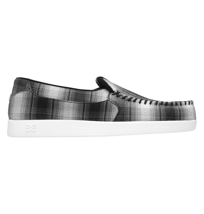 dcshoes, Men's Villain TX Slip On Shoes, BLACK/PLAID/WHITE (bd4) 0 Men's Villain TX Slip On Shoes Black 301815 DC Shoes
