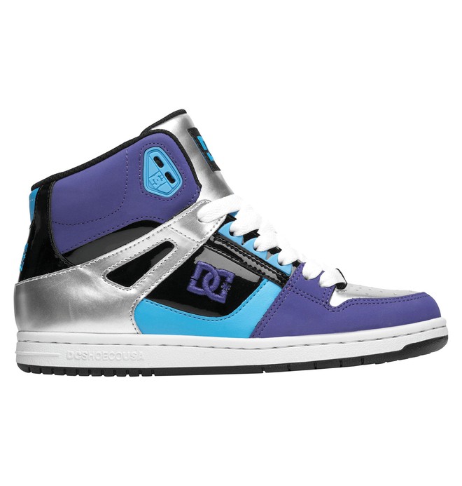 dcshoes, Women's Rebound High Shoes, BLACK/WHITE/VELVET PURPLE (0wv) 0 Women's Rebound High Shoes 302164 DC Shoes