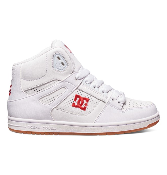 dcshoes, Women's Rebound High Shoes, WHITE/RED (wrd) 0 Women's Rebound High Shoes White 302164 DC Shoes