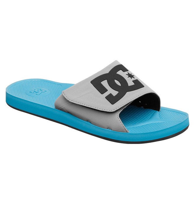 dcshoes, Men's Graffik Slide SN Sandals, ARMOR/TURQUOISE (arq) 0 Men's Graffik Slide SN Sandals 302176 DC Shoes