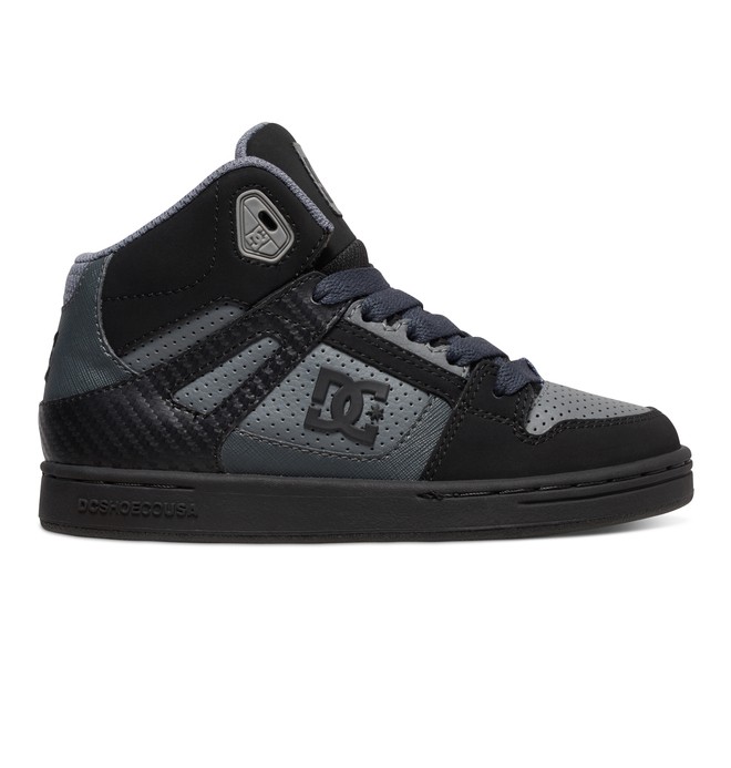 dcshoes, Kid's 4-7 Rebound High-Top Shoes, GREY/BLACK/GREY (xsks) 0 Kid's 4-7 Rebound High-Top Shoes Grey 302676A DC Shoes