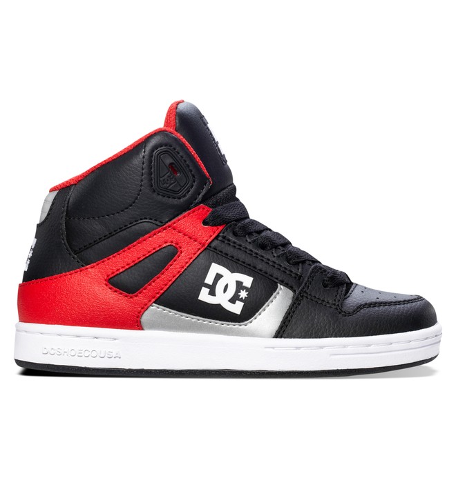 dcshoes, Kid's 4-7 Rebound High-Top Shoes, BLACK/ARMOR/BLACK (1ab) 0 Kid's 4-7 Rebound High-Top Shoes White 302676A DC Shoes