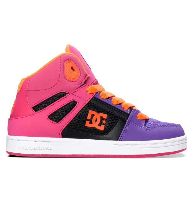 dcshoes, Kid's 4-7 Rebound High-Top Shoes, CRAZY PINK (651) 0 Kid's 4-7 Rebound High-Top Shoes Pink 302676A DC Shoes