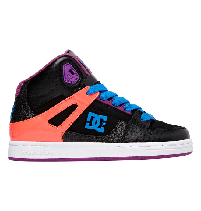 dcshoes, Kid's 4-7 Rebound High-Top Shoes, BLACK/PINK/BLACK (kpk) 0 Kid's 4-7 Rebound High-Top Shoes Black 302676A DC Shoes