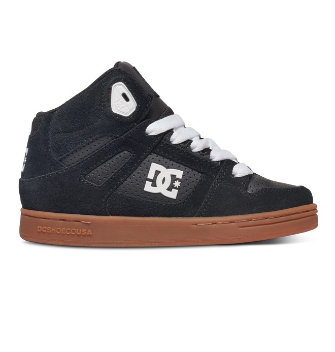 dcshoes, Kid's 8-16 Rebound High-Top Shoes, BLACK/GUM (bgm) 0 Kid's 8-16 Rebound High-Top Shoes Black 302676B DC Shoes