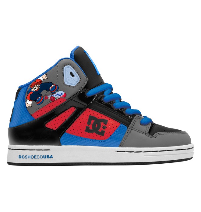 dcshoes, Boy's Wild Grinders Rebound Shoes, GREY/RED (grf) 0 Boy's Wild Grinders Rebound Shoes Grey 302932B DC Shoes