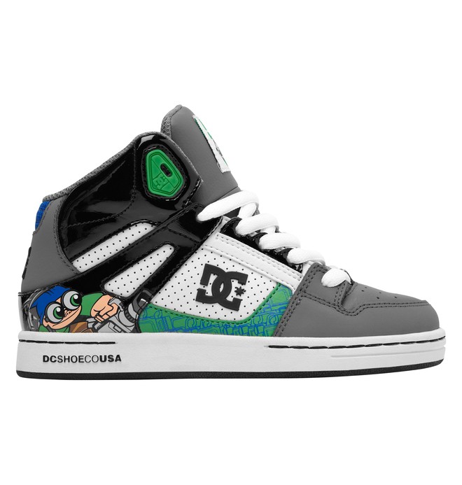 dcshoes, Boy's Wild Grinders Rebound Shoes, GREY/BLACK (gyb) 0 Boy's Wild Grinders Rebound Shoes Grey 302932B DC Shoes