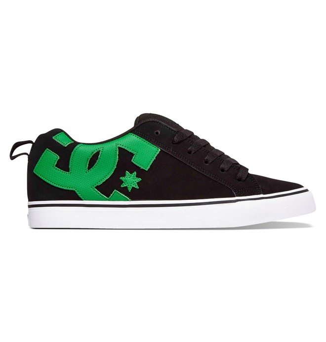 dcshoes, Men's Court Vulc Shoes, BLACK/GREEN/WHITE (xkgw) 0 Men's Court Vulc Shoes Black 303181 DC Shoes