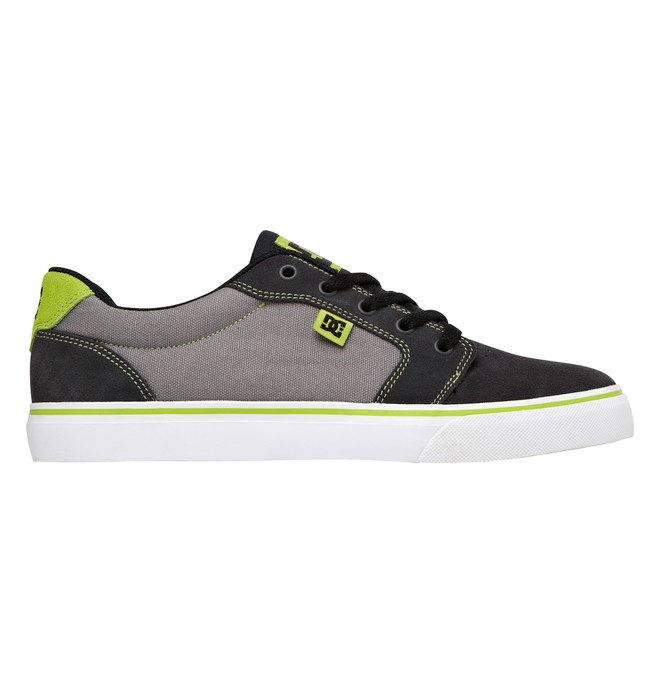 dcshoes, Men's Anvil Shoes, BATTLESHIP/SOFT LIME (bt9) 0 Men's Anvil Shoes Grey 303190 DC Shoes