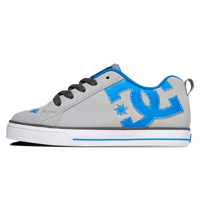 dcshoes, Kid's Court Graffik Vulc Shoes, GREY/BLUE (gbf) 0 Kid's Court Graffik Vulc Shoes Grey 303296A DC Shoes