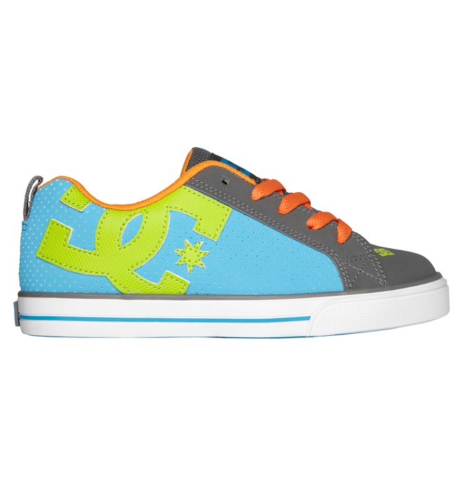 dcshoes, Court Graffik Vulc Shoes, GREY/VIVID BLUE (0vb) 0 Court Graffik Vulc Shoes 303296B DC Shoes