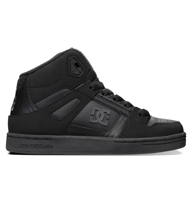 dcshoes, Kid's 4-7 Rebound SE High-Top Shoes, BLACK (001) 0 Kid's 4-7 Rebound SE High-Top Shoes 303310A DC Shoes