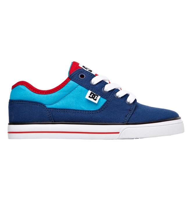 dcshoes, Kids Bristol Canvas Shoes, BLUE/RED (br) 0 Kids Bristol Canvas Shoes Blue 303324A DC Shoes
