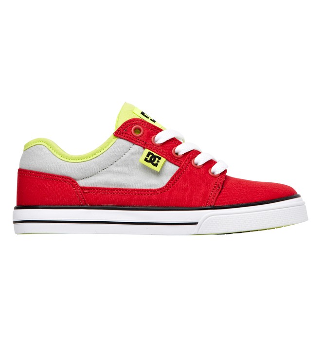 dcshoes, Kids Bristol Canvas Shoes, RED/GREY (rgy) 0 Kids Bristol Canvas Shoes Red 303324A DC Shoes