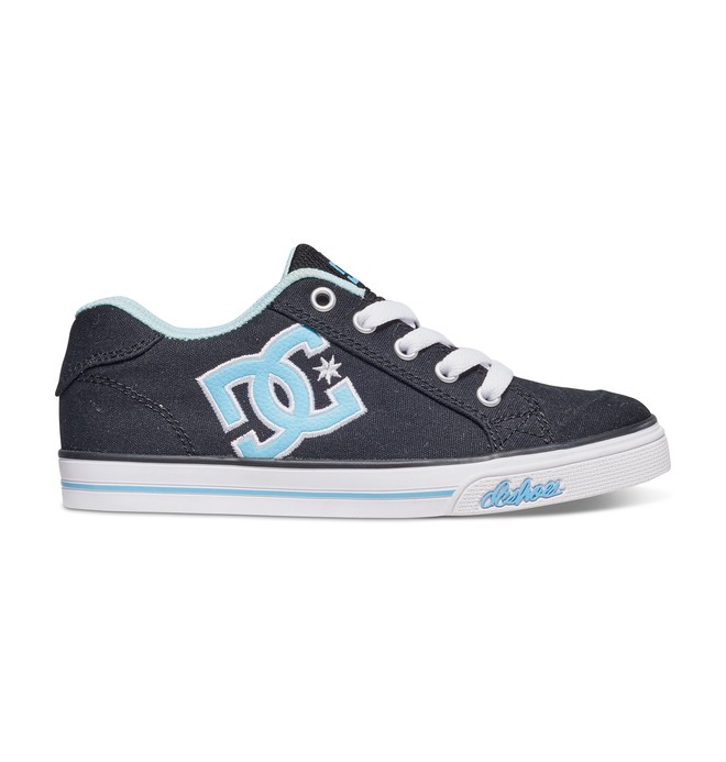 dcshoes, Girl's 4-7 Chelsea TX Shoes, BLACK/WHITE/BLUE (xkwb) 0 Girl's 4-7 Chelsea TX Shoes Multicolor 303344A DC Shoes