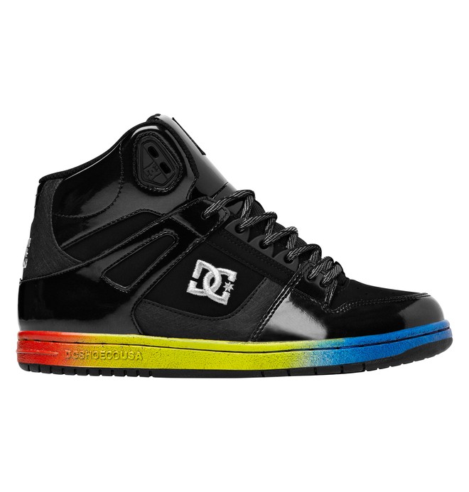 dcshoes, Women's Rebound Hi LE Shoes, BLACK/RAINBOW (krb) 0 Women's Rebound Hi LE Shoes Black 303400 DC Shoes