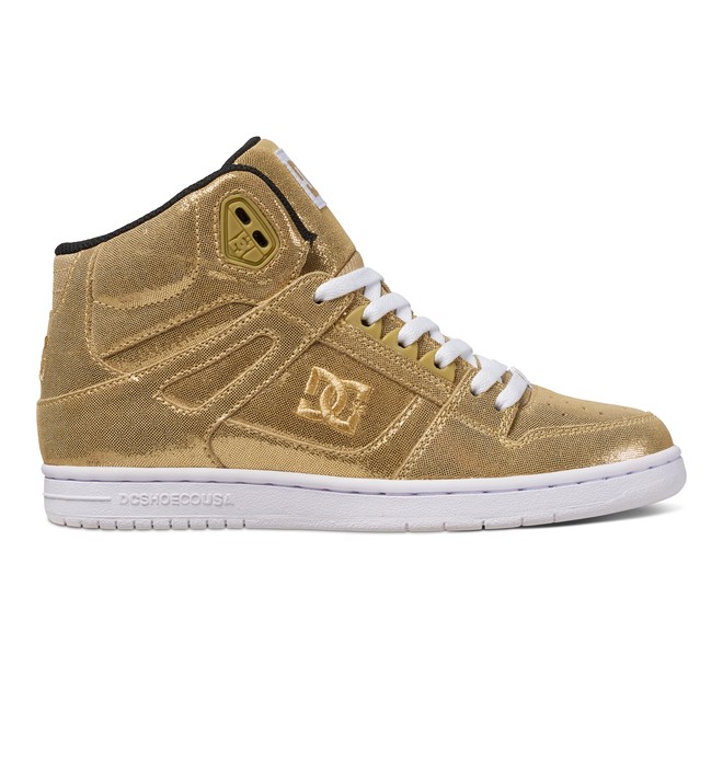 dcshoes, Women's Rebound High SE High Top Shoes, GOLD (711) 0 Women's Rebound High SE High Top Shoes Yellow 320028 DC Shoes