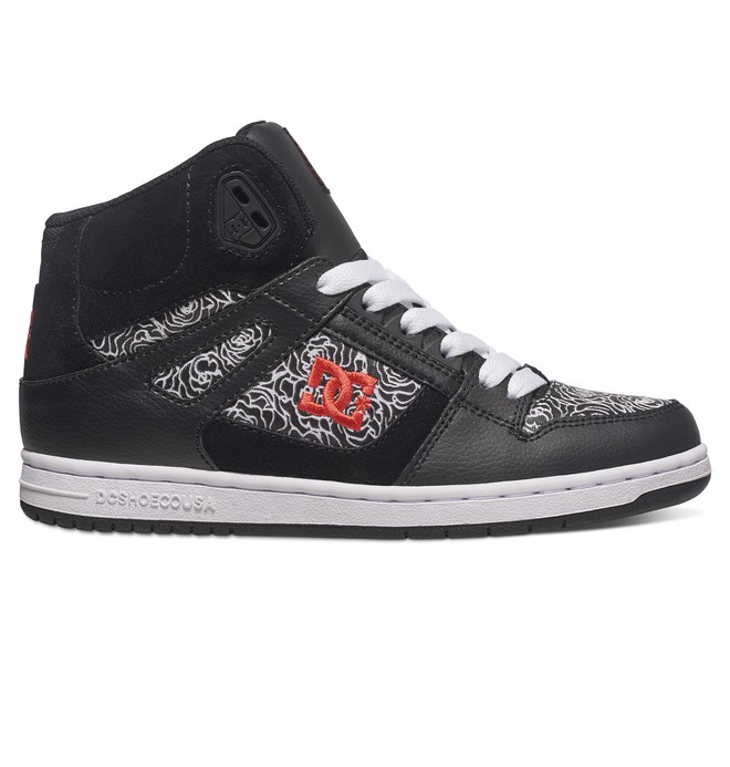 dcshoes, Women's Rebound High SE High Top Shoes, BLACK/RED/WHITE (xkrw) 0 Women's Rebound High SE High Top Shoes Black 320028 DC Shoes