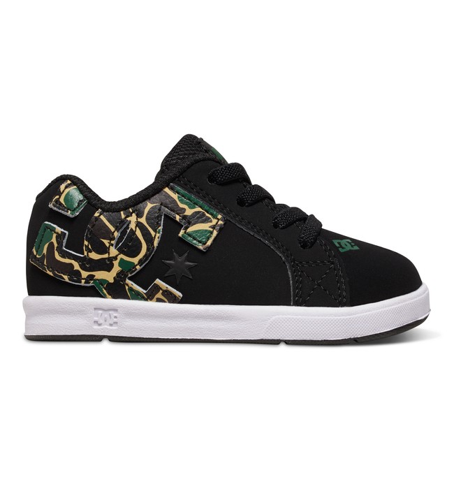 dcshoes, Toddler's Court Graffik Elastic UL Shoes, BLACK/CAMO (bcm) 0 Toddler's Court Graffik Elastic UL Shoes Black 320168 DC Shoes