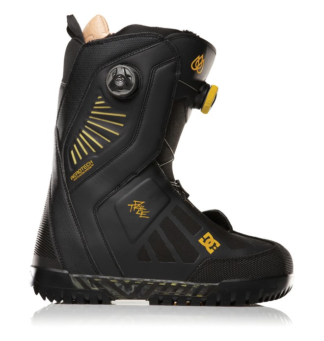 dcshoes, Men's Travis Rice Snowboard Boots, BLACK/YELLOW (by0) 0 Men's Travis Rice Snowboard Boots Black 320191 DC Shoes