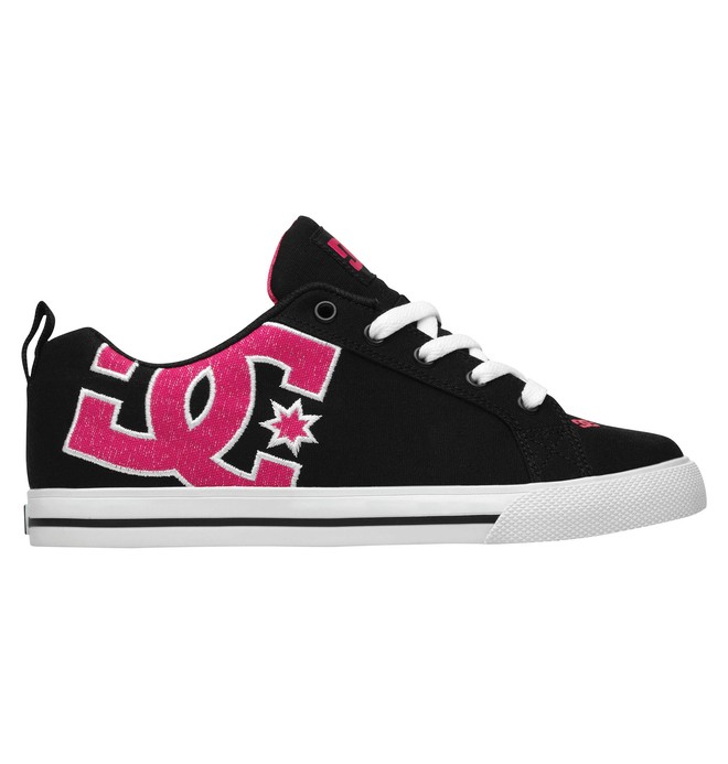 dcshoes, Women's Court Graffik Vulc TX Shoes, BLACK/CRAZY PINK/WHI (bcw) 0 Women's Court Graffik Vulc TX Shoes 320218 DC Shoes