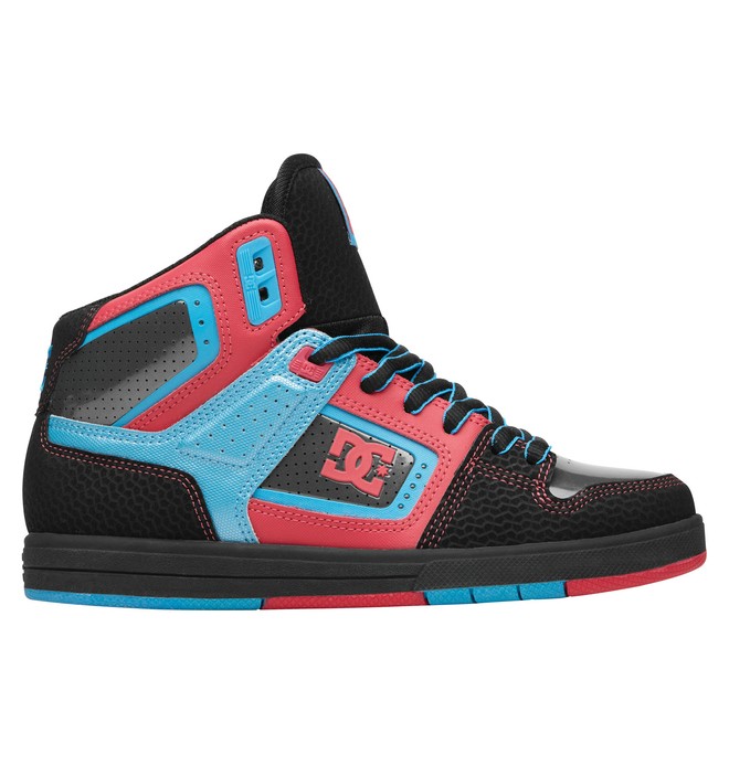 dcshoes, Women's Destroyer HI Shoes, BLACK/TURQUOISE/PINK (0tp) 0 Women's Destroyer HI Shoes 320306 DC Shoes