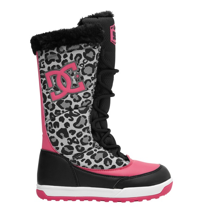 dcshoes, Kid's Allie Boots, BLACK/CRAZY PINK (bzp) 0 Kid's Allie Boots Black 320403A DC Shoes