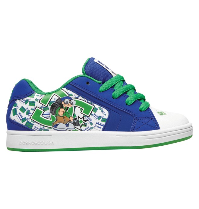 dcshoes, Kid's Wild Grinders Net Shoes, ROYAL/GREEN (rgn) 0 Kid's Wild Grinders Net Shoes Green 320411A DC Shoes