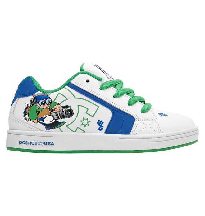 dcshoes, Kid's Wild Grinders Net Shoes, WHITE/BLUE (wbl) 0 Kid's Wild Grinders Net Shoes Blue 320411A DC Shoes