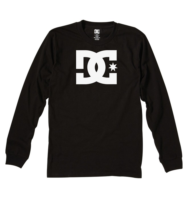 dcshoes, Men's Star Long Sleeve Tee, BLACK / WHITE (bkw) 0 Men's Star Long Sleeve Tee 51210003 DC Shoes