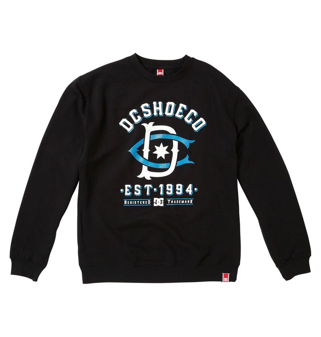 dcshoes, Men's Rob Dyrdek Throwback 2 Crewneck Sweatshirt, BLACK (blk) 0 Men's Rob Dyrdek Throwback 2 Crewneck Sweatshirt 51250009 DC Shoes