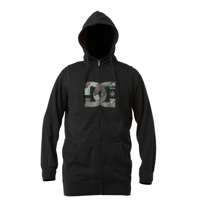 dcshoes, Men's Star Snow Zip Hoodie, BLACK (blk) 0 Men's Star Snow Zip Hoodie Black 54260019 DC Shoes