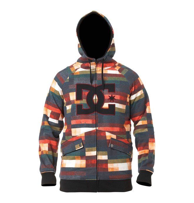 dcshoes, Men's Maxmillions Zip Hoodie, RED PLAID (rpl) 0 Men's Maxmillions Zip Hoodie Red 54860039 DC Shoes