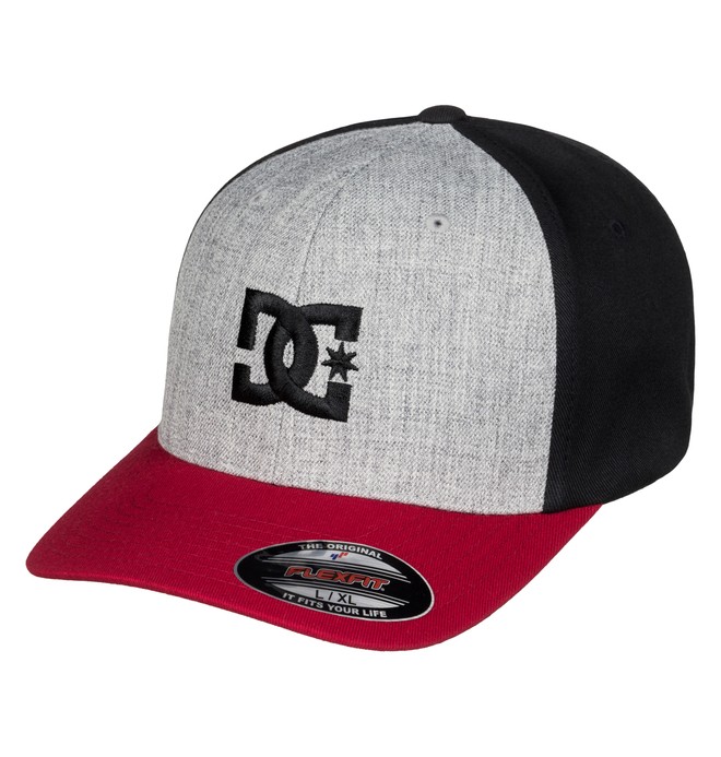 dcshoes, Men's Cap Star Hat, CHILI PEPPER/GREY HEATHER (xrrs) 0 Men's Cap Star Hat Red 55300096 DC Shoes