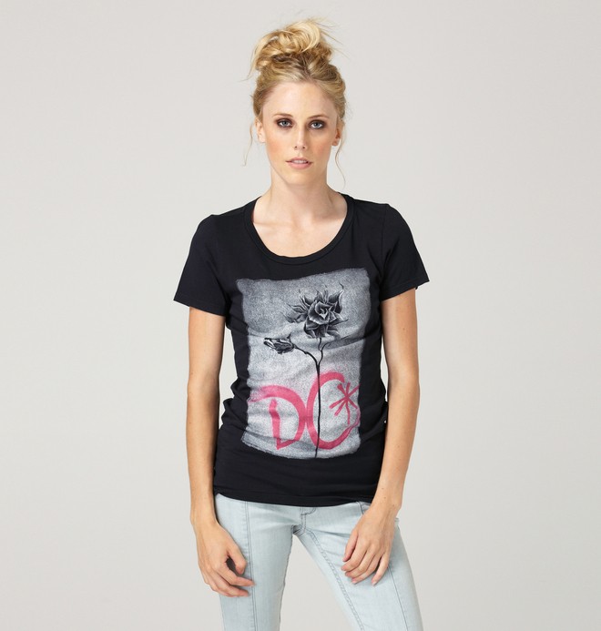 dcshoes, Women's Shrine Tee, PIRATE BLACK (prt) 0 Women's Shrine Tee 61200225 DC Shoes