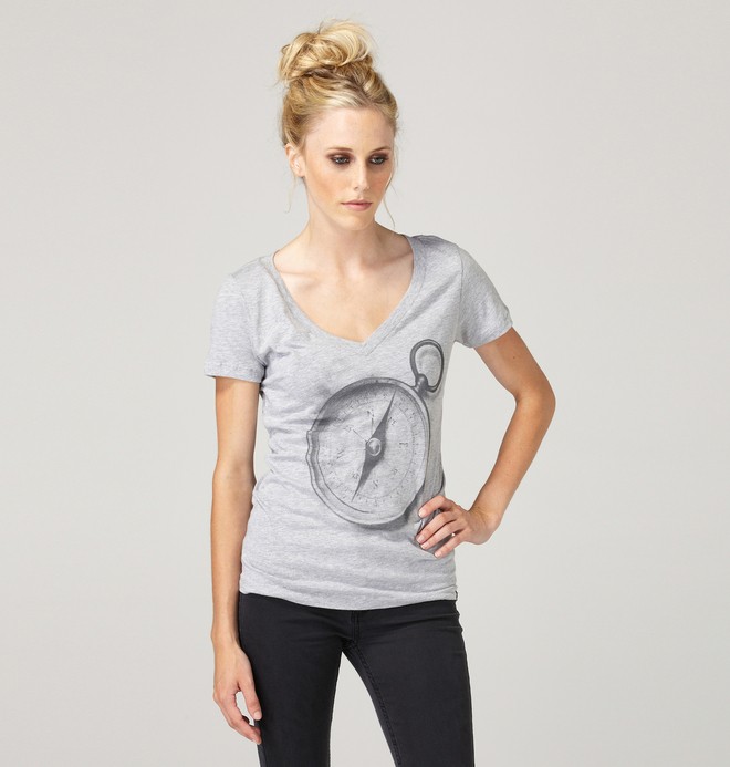 dcshoes, Women's Longitude Tee, HEATHER GREY (grh) 0 Women's Longitude Tee 61200228 DC Shoes