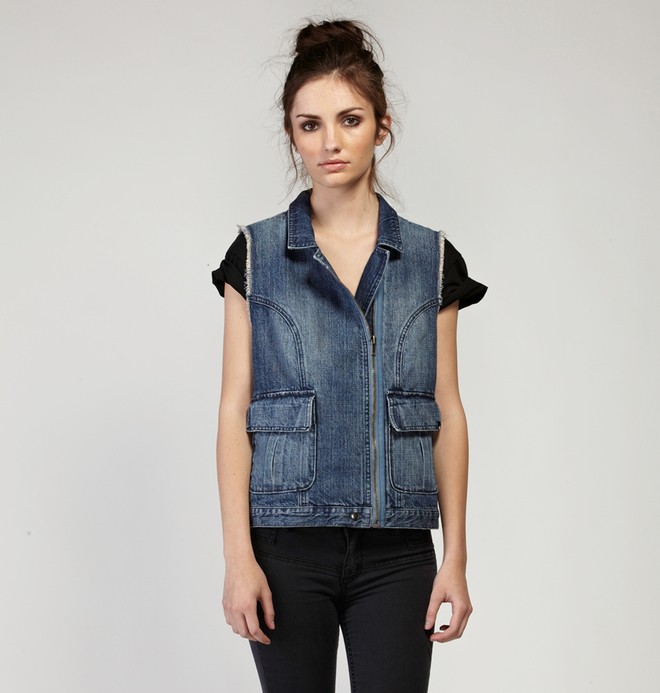 dcshoes, Women's Westmore Jean Vest Jacket, BLUESTONE (bus) 0 Women's Westmore Jean Vest Jacket 63440061 DC Shoes