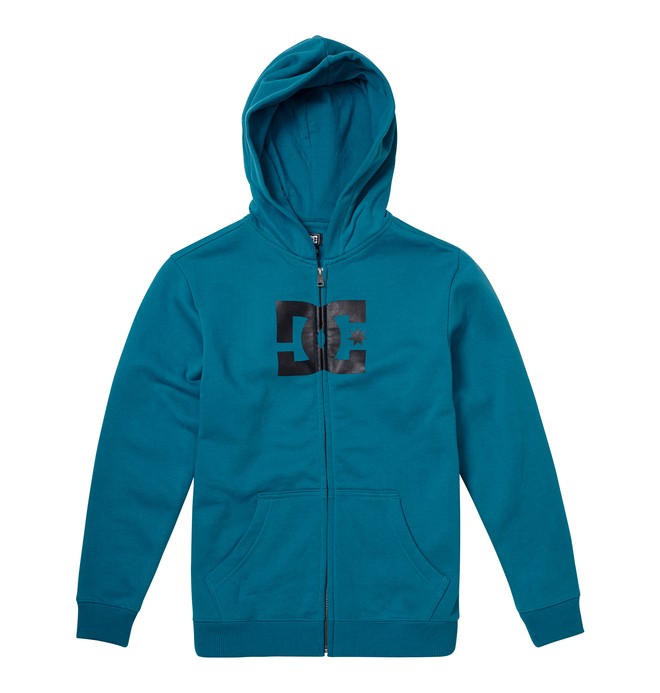 dcshoes, Boy's 8-16 Star Zip Hoodie, ATLANTIC DEPTH (brv0) 0 Boy's 8-16 Star Zip Hoodie Blue 73260024 DC Shoes
