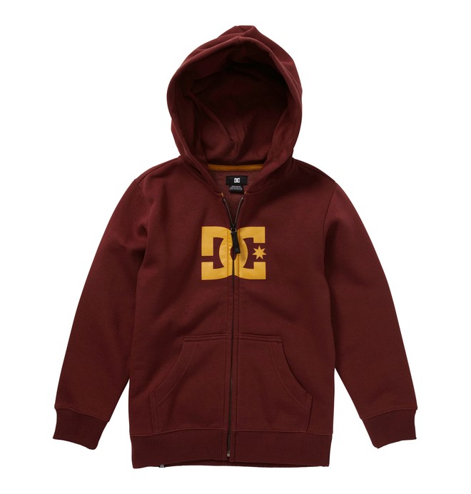 dcshoes, Boy's 8-16 Star Zip Hoodie, MAROONED (rsd0) 0 Boy's 8-16 Star Zip Hoodie Red 73260024 DC Shoes