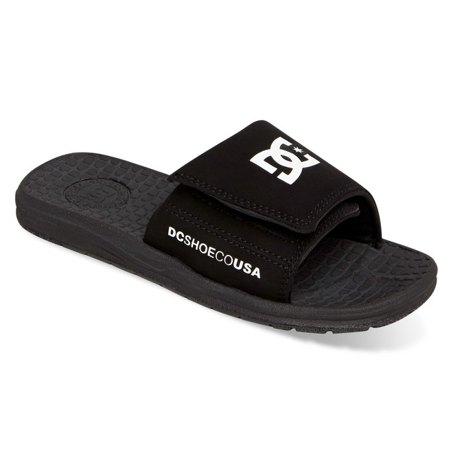 dcshoes, Boy's 4-7 Drifter Slide Sandals, BLACK (bl0) 0 Boy's 4-7 Drifter Slide Sandals ADBL100003 DC Shoes